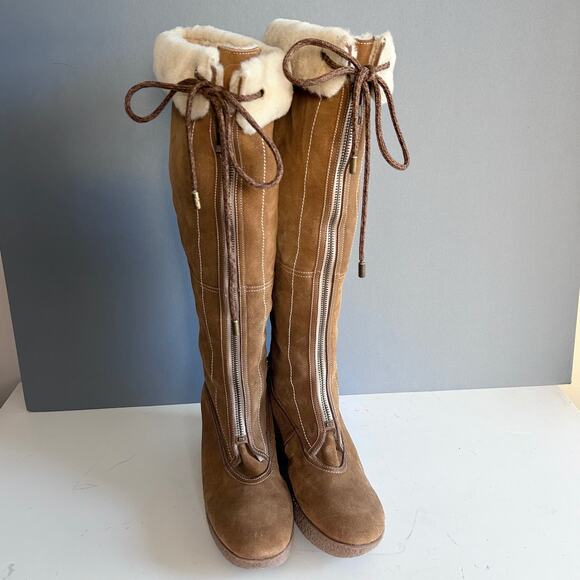 Cole Haan boots women's size 9 over the knee sherpa shearling sheepskin tall - Picture 7 of 16
